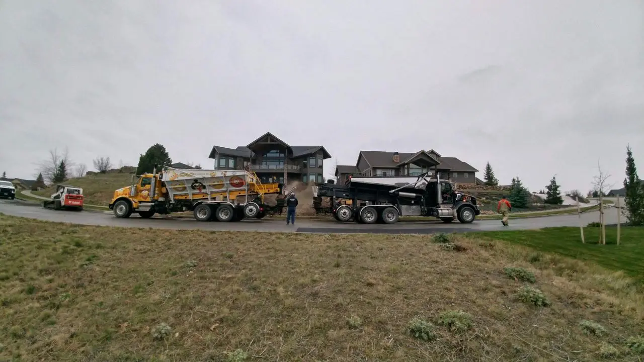 Quarry Dump Trucks Work